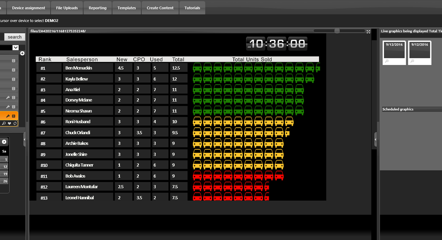 Display Real-Time Information Dynamically